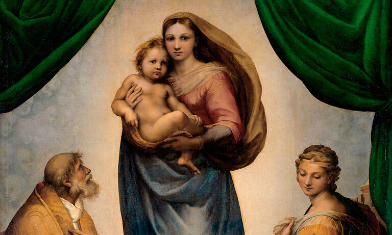 Ein Bild der Sixtinischen Madonna hing zeitweilig im Verkehrsmuseum.
