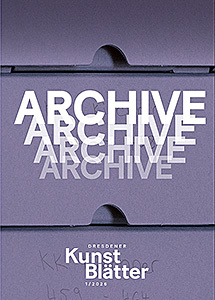 Buchcover: Dresdener Kunstblätter 1/2026